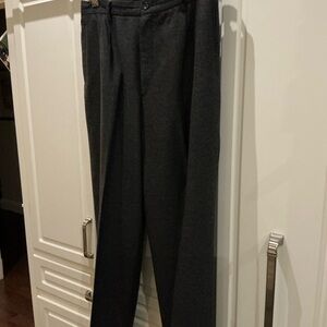 Bogner Sonya Women's Elegant dark grey wool Straight Leg Pants
